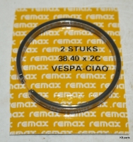 1101642 Zuigerveerset (2) Remax 38.40x2 C Vespa