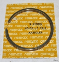 1101653 Zuigerveerset (2) Remax 40.00x1.5B/3 Kreidler