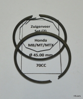 1101743 Zuigerveerset (2)  45.00x1.5B Honda MB/MT/MTX