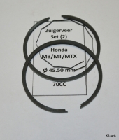 1101745 Zuigerveerset (2)  45.50x1.5B Honda MB/MT/MTX