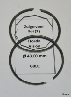 1101746 Zuigerveerset (2)  43.00x1.2B Honda Vision