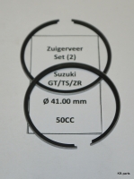 1101817 Zuigerveerset (2)  41.00x1.2B Suzuki GT/ZR/TS