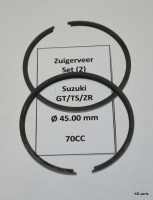 1101818 Zuigerveerset (2)  45.00x1.2B Suzuki GT/ZR/TS