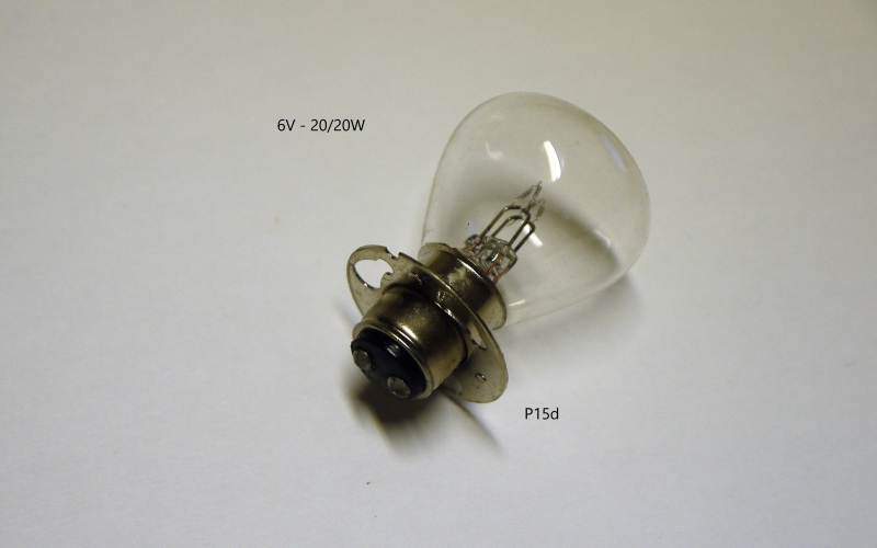 1210893 Duplolamp 6V20/20W P15d Yamaha www.KBparts4oldtimer.nl