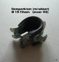1070789 Uitlaatklem 15-19mm m/rubber